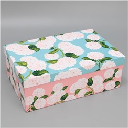 Коробка подарочная «Цветы», 38 х 25 х 13.5 см