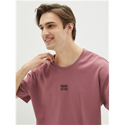 Мужская футболка из хлопка с короткими рукавами и принтом
