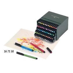 Капиллярные ручки Pitt Artist Pen Brush, набор цветов, в студийной коробке (кожзам), 60 шт