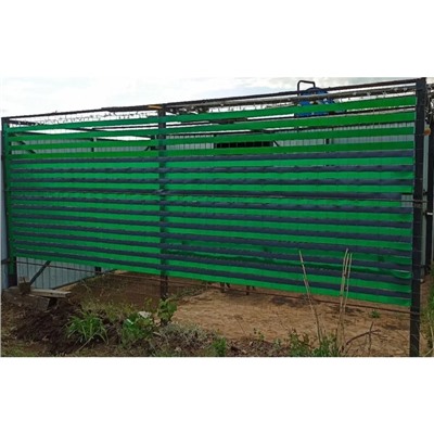 Заборная лента, 55 мм, 50 м, в наборе крепежи 50 шт., зелёная