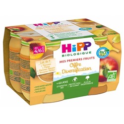 HiPP Mes Premiers Fruits Diversification d?s 4-6 Mois Bio 4 Pots