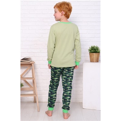 Пижама с брюками для мальчика Кайман дл. рукав Зеленый