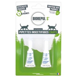 Biorepul s  Pipettes Insectifuges Chats 2 Pipettes