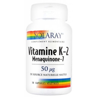 Solaray Vitamine K-2 Menaquinone-7 50 µg 30 Capsules V?g?tales