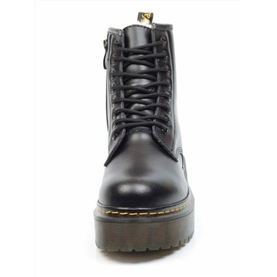 04-MB6022-1 BLACK Ботинки зимние женские (натуральная кожа, натуральный мех)