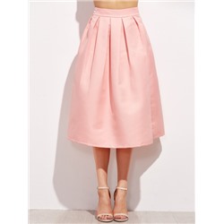 Розовая модная юбка с молнией