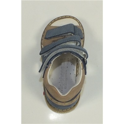 Босоножки Mini Shoes 1095-114-105-07 серый-бежевый