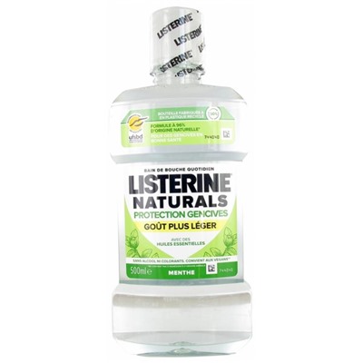 Listerine Naturals bain de Bouche Protection Gencives Go?t Plus L?ger 500 ml