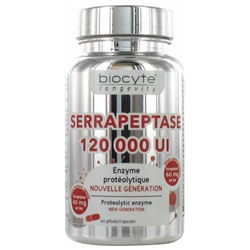 Biocyte Longevity Serrapeptase 120000 UI 60 G?lules