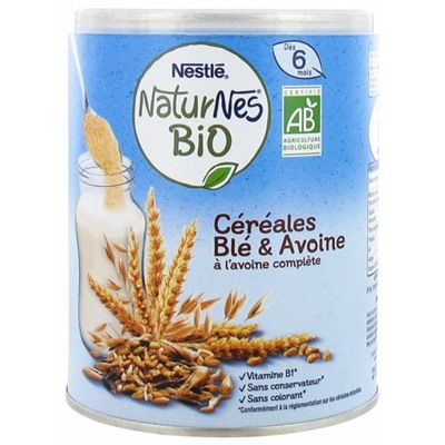 Nestl? Naturnes Bio C?r?ales Bl? and Avoine d?s 6 Mois 240 g