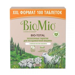 Таблетки Bio-total для посудомоечной машины, с маслом эвкалипта