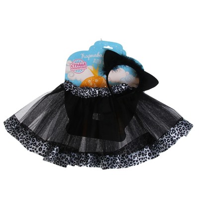 Карнавальный набор «Кошка», ободок, юбка двухслойная, 3-5 лет