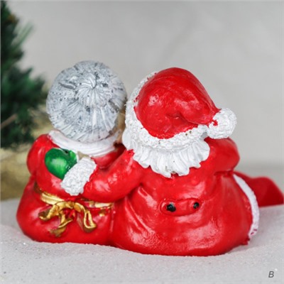 Фигурка Бабушка и Дедушка мороз, висячие ножки / CHR243 /уп 96/Новый год