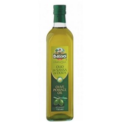 Масло оливковое рафинированное из выжимок с добавлением масла оливкового нерафинированного Basso Pomace Olive Oil 750 мл