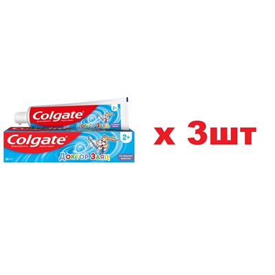 Colgate Зубная паста 50мл Доктор Заяц со вкусом жвачки 3шт