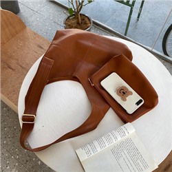Набор сумок из 2 предметов, арт А62, цвет:коричневый