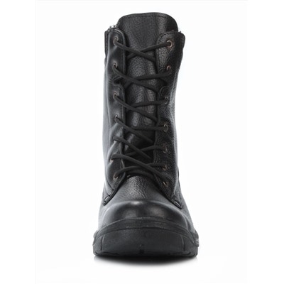 05-9008 BLACK Ботинки зимние мужские (искусственная кожа, искусственный мех)