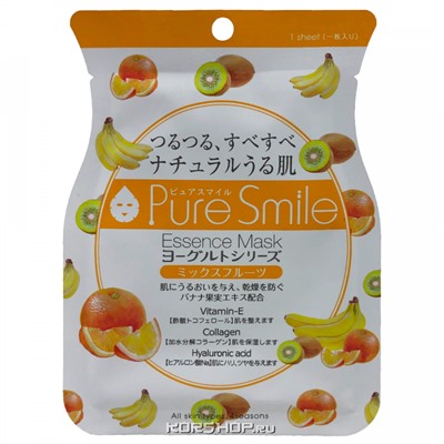 Маска для лица с йогуртовой эссенцией Фруктовый Микс Pure Smile Sun Smile, Япония, 23 мл