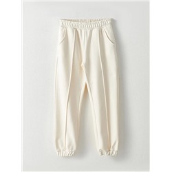 Базовые брюки-джоггеры с эластичным поясом для девочек