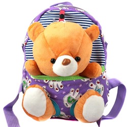 Детский текстильный рюкзак с игрушкой