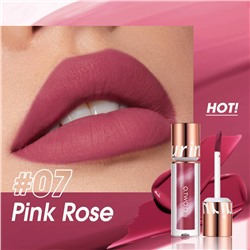 Водостойкая матовая помада O.TWO.O New Trending Lip Gloss Marbling Water Proof Matt Finish Lip Stick SC057 #07 Pink Rose