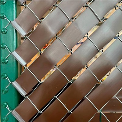 Заборная лента, 55 мм, 50 м, в наборе крепежи 50 шт., коричневая