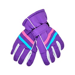 180591 Перчатки "Цветные полоски" фиолет
