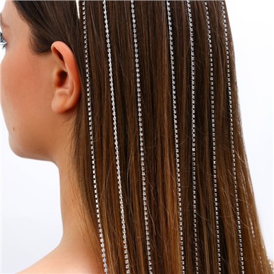 Ободок для волос со стразами «Блистай», длина цепочек 42 см
