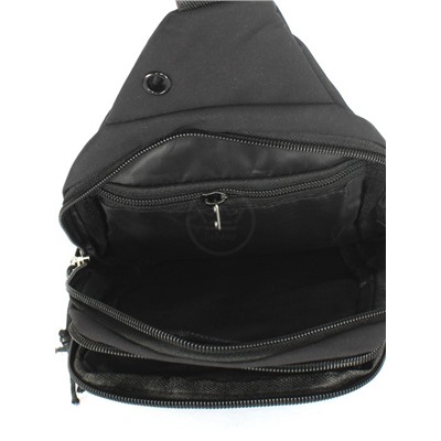 Рюкзак (сумка)  муж Battr-002  (однолямочный),  2отд,  плечевой ремень,  2внеш+1внут/ карм,  черный 257867