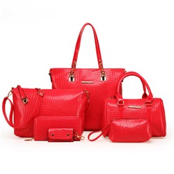 Набор сумок из 5 предметов арт А20, цвет: красный