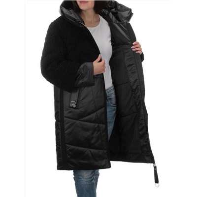 209 BLACK Пальто зимнее женское VISDEER (верблюжья шерсть)