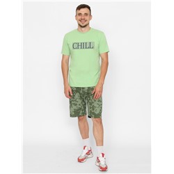Комплект мужской (футболка, шорты) Зеленый