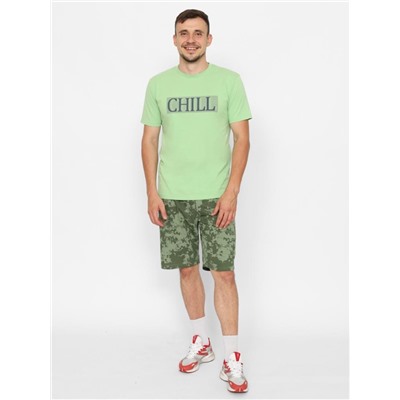 Комплект мужской (футболка, шорты) Зеленый
