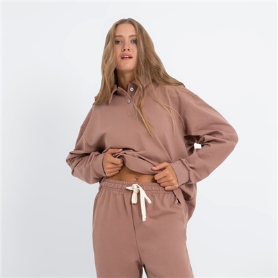 Костюм женский (джемпер, брюки) MINAKU: Casual Collection цвет бежевый, размер 52