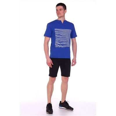 Костюм мужской футболка+шорты - BIG MAN - 305 - синий