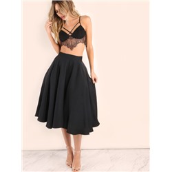 Чёрная модная юбка