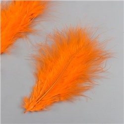 Набор декоративных перьев "Рукоделие", 20 шт (оранжевый цвет), длина пера 13-16 см