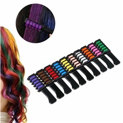 Цветные мелки для волос Instant Color Added Flair Hair Chalk 10 цветов