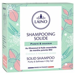 Laino Shampoing Solide Puret? and Douceur Cheveux ? Tendance Grasse 60 g