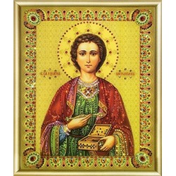 КС-051 для изготовления картины со стразами "Икона великомученика и целителя Пантелеймона"