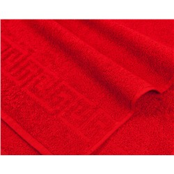 Ярко-красное махровое полотенце (А)