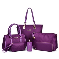 Комплект сумок из 6 предметов, арт А68, цвет:фиолетовый