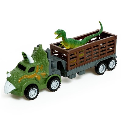 Игровой набор DINO, в комплекте 2 грузовика и динозавры