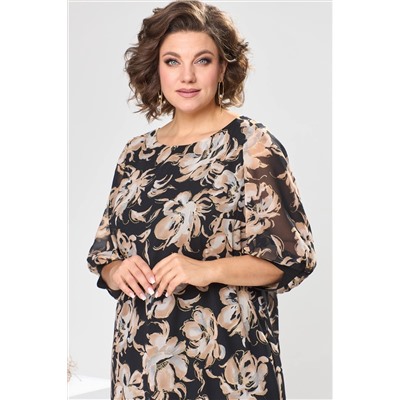 Romanovich Style 1-2442 коричневые_цветы, Платье