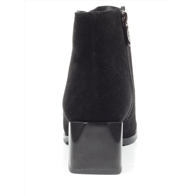 04-M20-6117 BLACK Ботинки женские зимние (натуральная замша, натуральный мех)