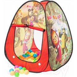 Детская палатка с шариками 100шт Маша и Медведь