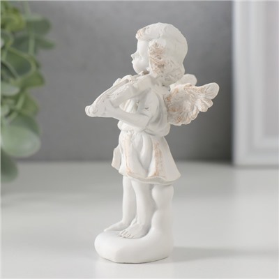 Сувенир полистоун "Белоснежный ангел на облаке со скрипкой" 10,5х5,8х5,5 см