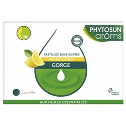 Phytosun Ar?ms 24 Pastilles Gorge Sans Sucres Citron