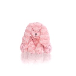 Мягкая игрушка Gulliver зайка кудрявый цвет розовый, 22 см