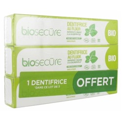Biosecure Dentifrice au Fluor Lot de 3 x 75 ml